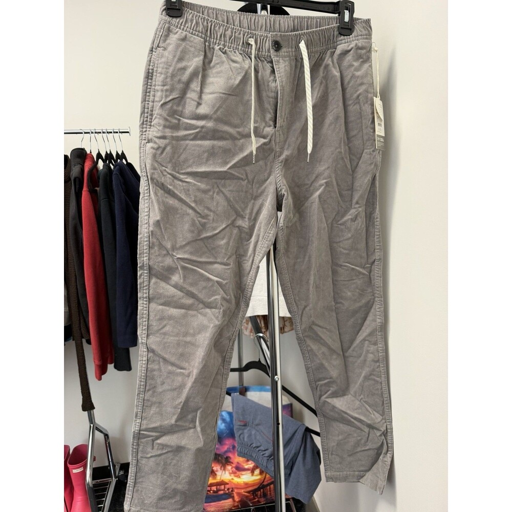 Men’s VUORI Pant Size L NWT In Gray Corduroy Style